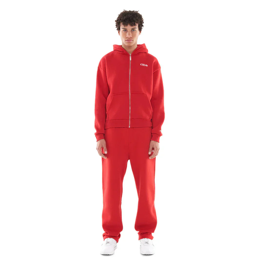 OPEN LEG JOGGER RED