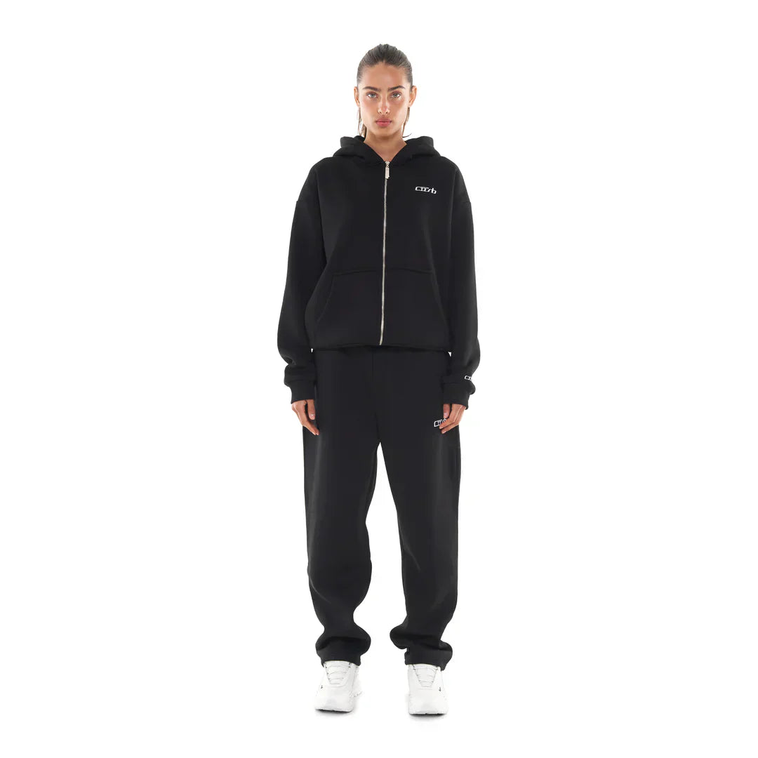 OPEN LEG JOGGER BLACK