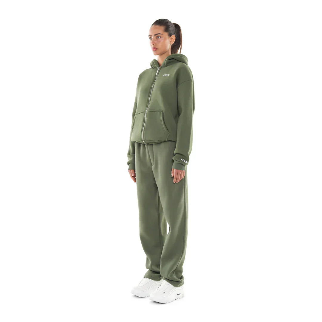 OPEN LEG JOGGER BRONZE GREEN