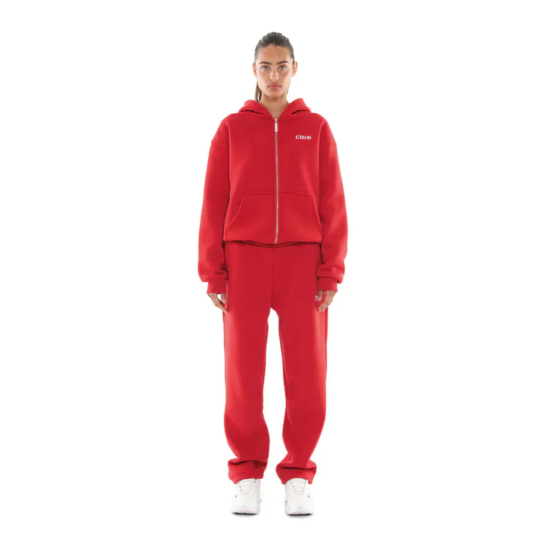 OPEN LEG JOGGER RED